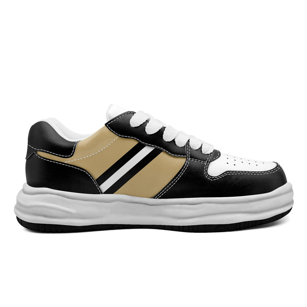 Custom Black Gold New Orleans Shoes Personalized Sneaker FN032-D020389-19
