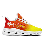 Custom Spain 2026 World Cup Sneakers DIY Country Flag Running Shoes Lightweight Sport Shoes Gift for Football Fans Personalized Team Name and Logo FN003-F025036-2