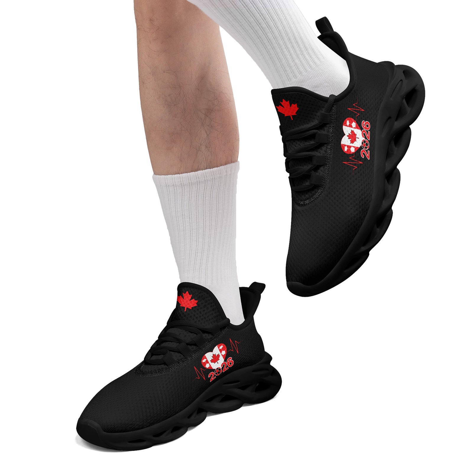 Custom 2026 World Cup Canada Sneakers DIY Country Flag Running Shoes Lightweight Sport Shoes Gift for Football Fans Personalized Team Name and Logo FN003-F023060-4