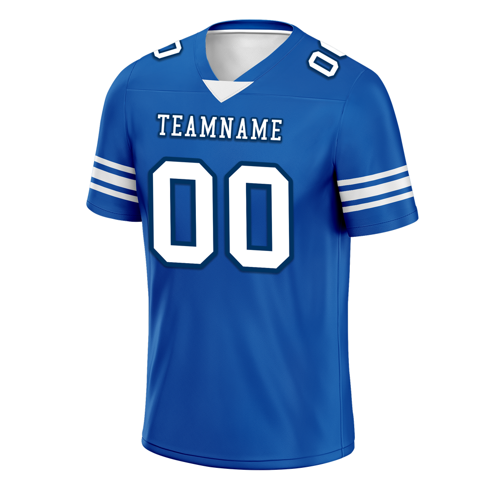 Custom Blue Classic Style Personalized Authentic Football Jersey FBJ02-bd0a700f