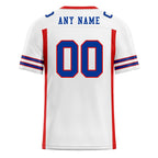 Custom White Red Striped Sleeves Personalized Authentic Football Jersey FBJ02-D06056