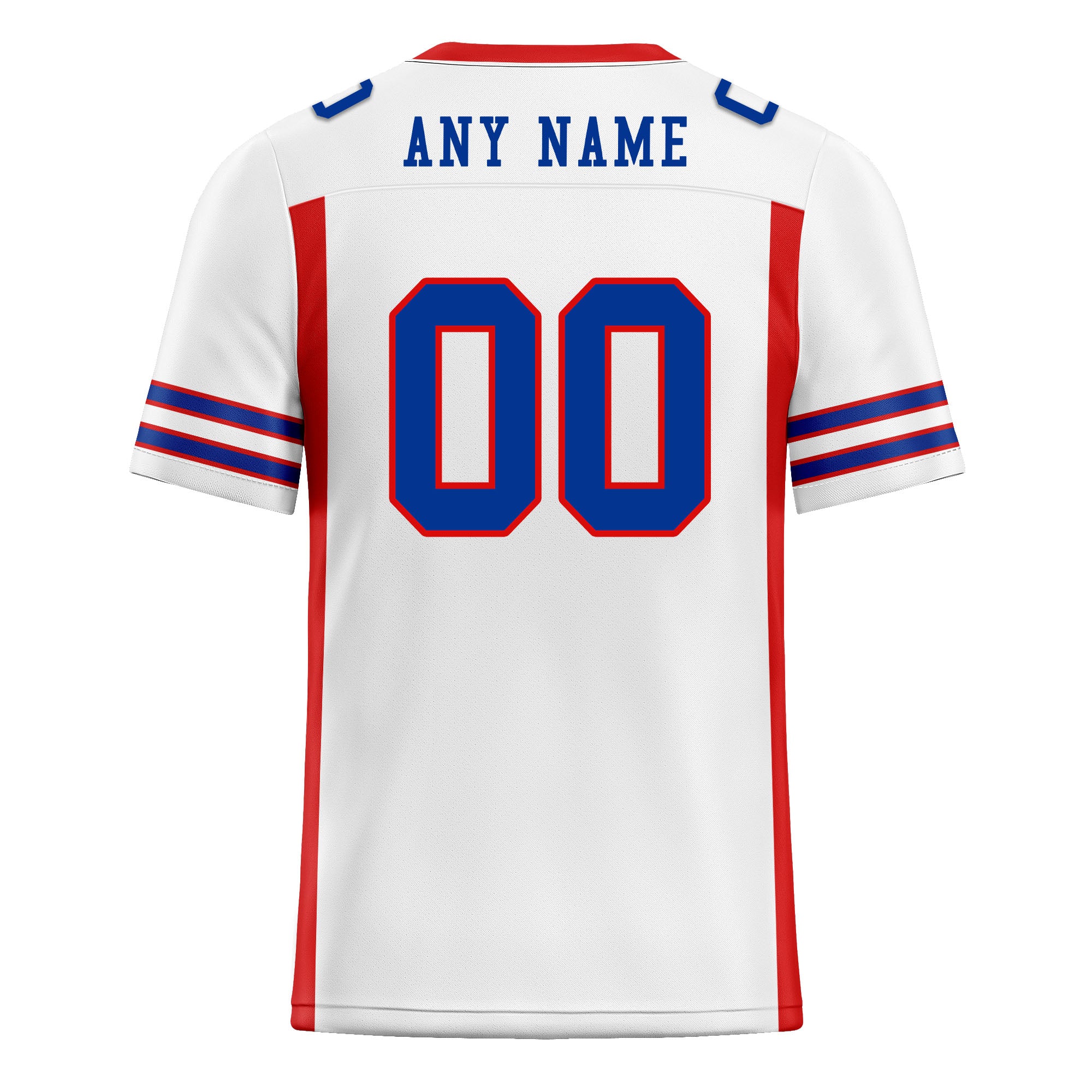 Custom White Red Striped Sleeves Personalized Authentic Football Jersey FBJ02-D06056