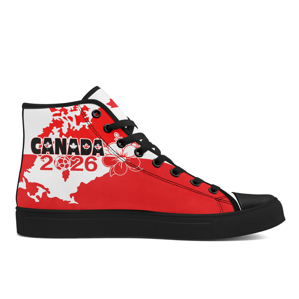 Custom 2026 World Cup Canada Sneakers DIY Country Flag Running Shoes Lightweight Sport Shoes Gift for Football Fans Personalized Team Name and Logo FN024-F023064-5