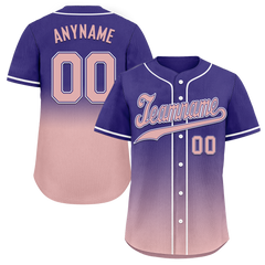 Custom Purple Pink Fade Fashion Personalized Authentic Baseball Jersey BSBJ01-D0a7070