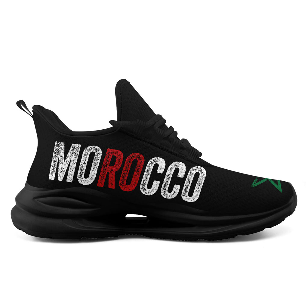 Custom Morocco 2026 World Cup Sneakers DIY Country Flag Running Shoes Lightweight Sport Shoes Gift for Football Fans Personalized Team Name and Logo FN079-F009083-1