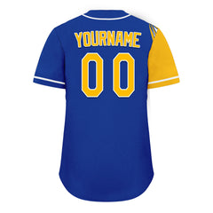 Custom Blue Yellow Classic Style Personalized Authentic Baseball Jersey UN002-D0b0a00-ae