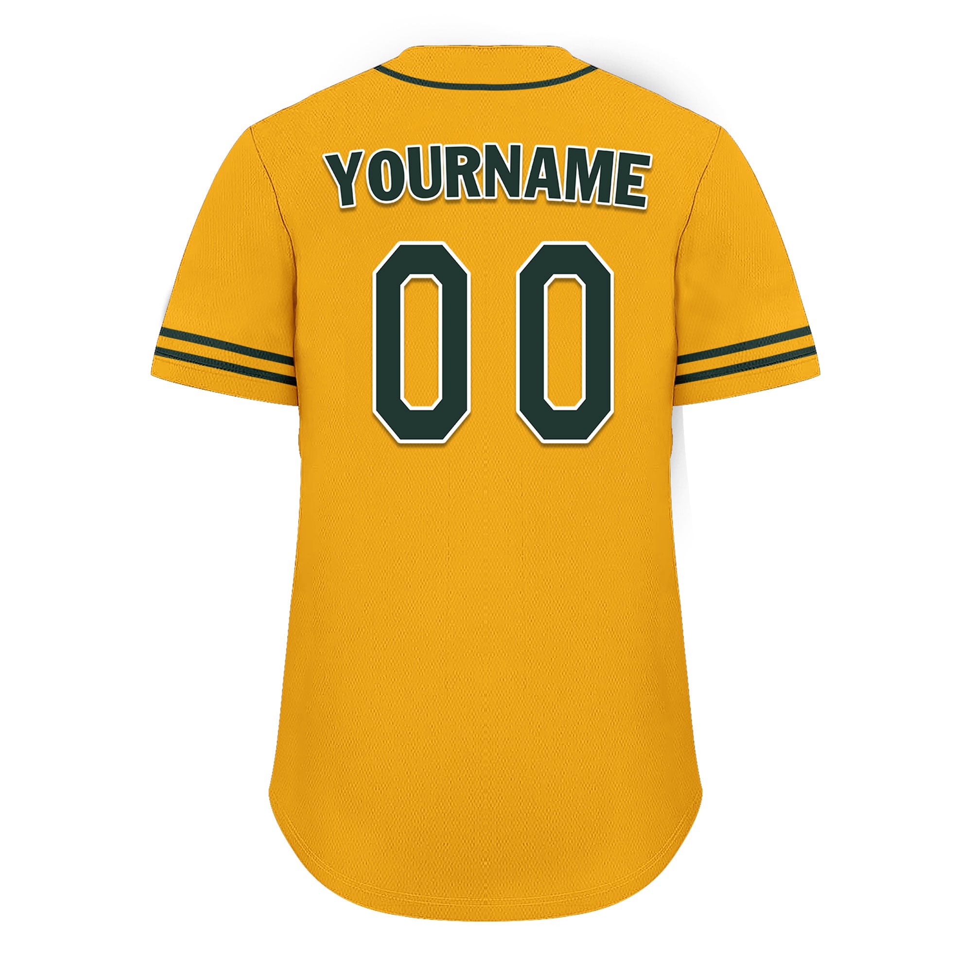 Custom Yellow Classic Style Green Personalized Authentic Baseball Jersey UN002-bd0b00d8-c