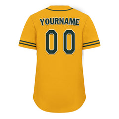 Custom Yellow Classic Style Green Personalized Authentic Baseball Jersey UN002-bd0b00d8-c