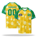 Custom 2026 World Cup Brazil High Quality Soccer Stadium Version Jersey Sneakers Sports Shoes and Hat Combo Offer Personalized Team Name and Logo ZH-F027089-3