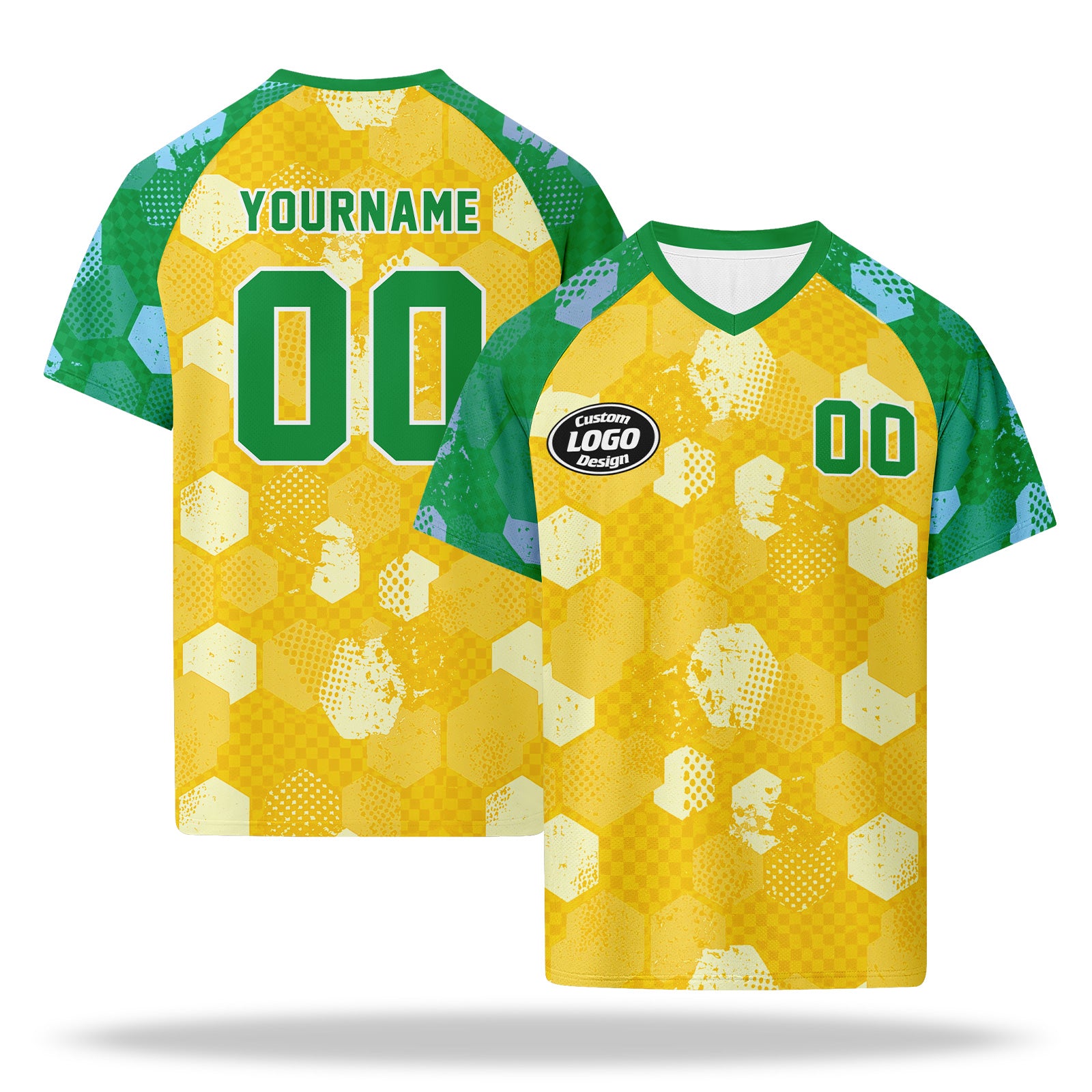 Custom 2026 World Cup Brazil High Quality Soccer Stadium Version Jersey Sneakers Sports Shoes and Hat Combo Offer Personalized Team Name and Logo ZH-F027089-3