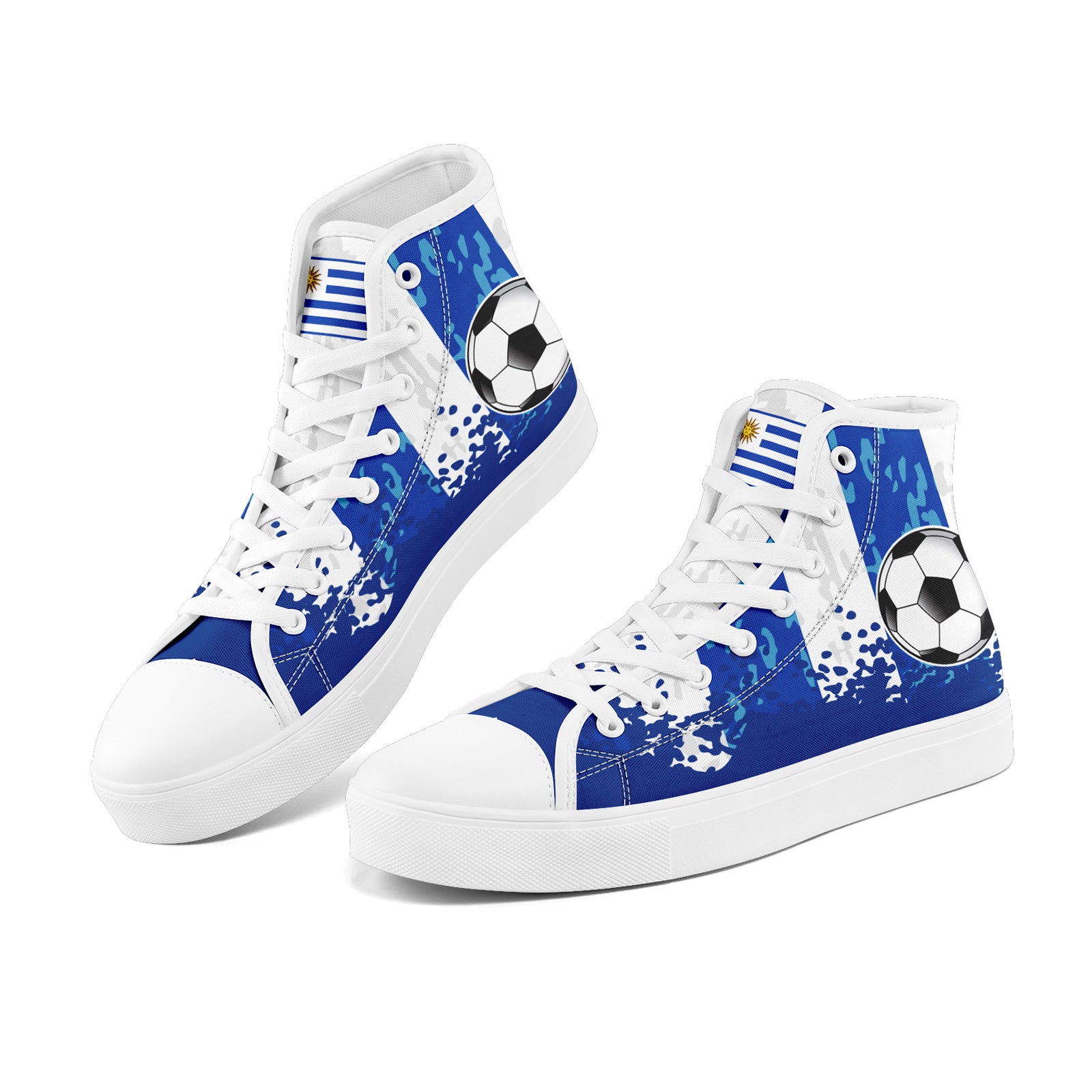 Custom Uruguay 2026 World Cup Sneakers DIY Country Flag Running Shoes Lightweight Sport Shoes Gift for Football Fans Personalized Team Name and Logo FN024-F009089-2