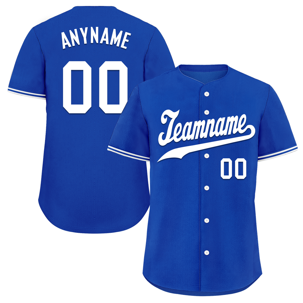 Custom Blue Classic Style White Personalized Authentic Baseball Jersey BSBJ01-bd0fa0e