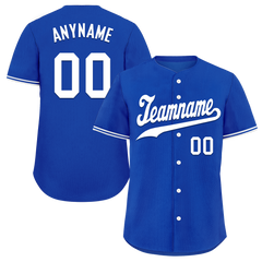 Custom Blue Classic Style White Personalized Authentic Baseball Jersey BSBJ01-bd0fa0e