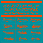 Custom Blue Orange Miami Jacket Bomber Full-Snap Varsity Letterman Personalized Jacket FZ005SX-D020290-24