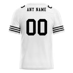 Custom White Black Striped Sleeves Personalized Authentic Football Jersey FBJ02-D06032