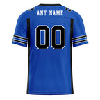 Custom Blue Black Striped Sleeves Personalized Authentic Football Jersey FBJ02-D06071