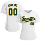 Custom White Classic Style Green Personalized Authentic Baseball Jersey BSBJ01-bd0fac0