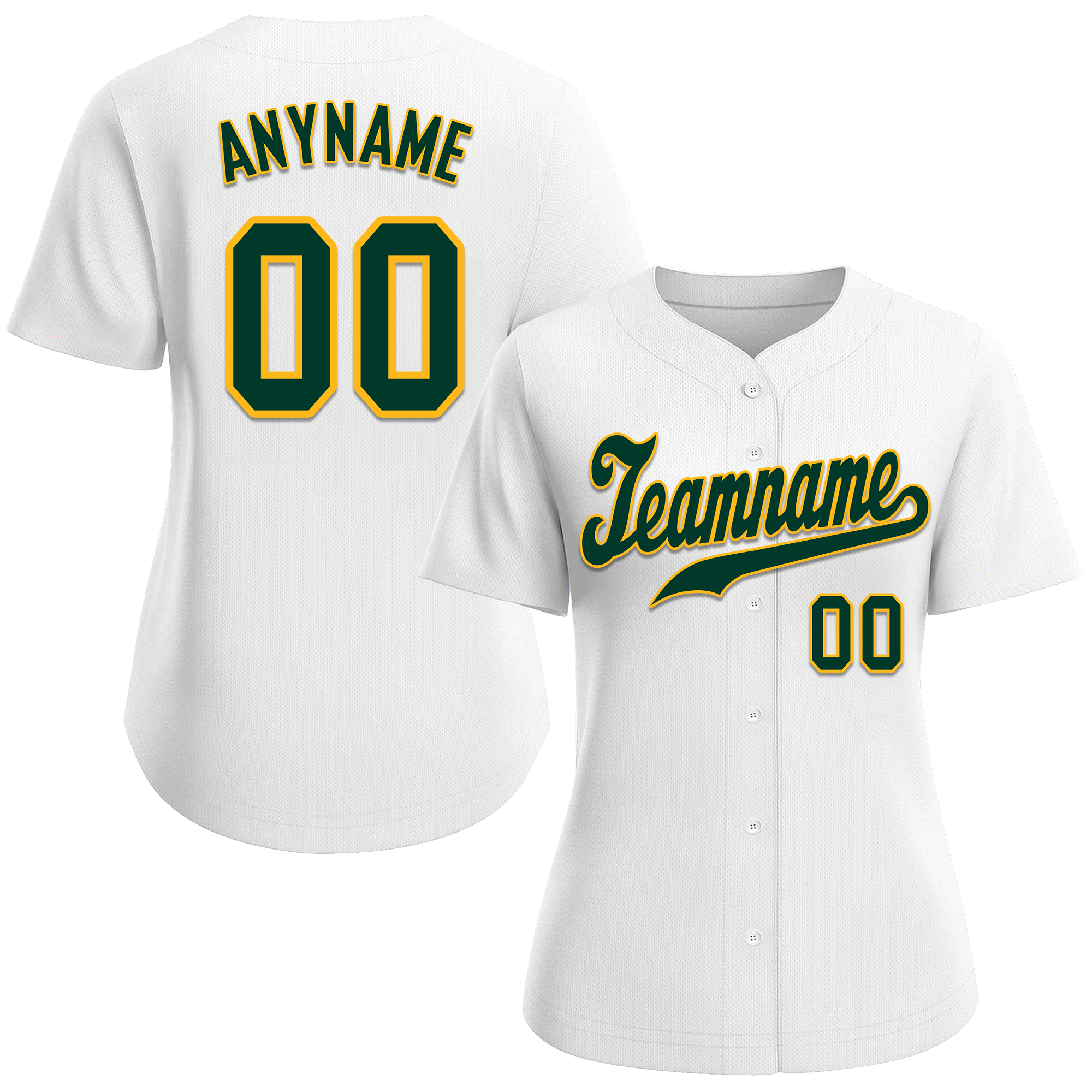 Custom White Classic Style Green Personalized Authentic Baseball Jersey BSBJ01-bd0fac0