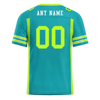 Custom Mint Green Striped Sleeves Personalized Authentic Football Jersey FBJ02-D06047