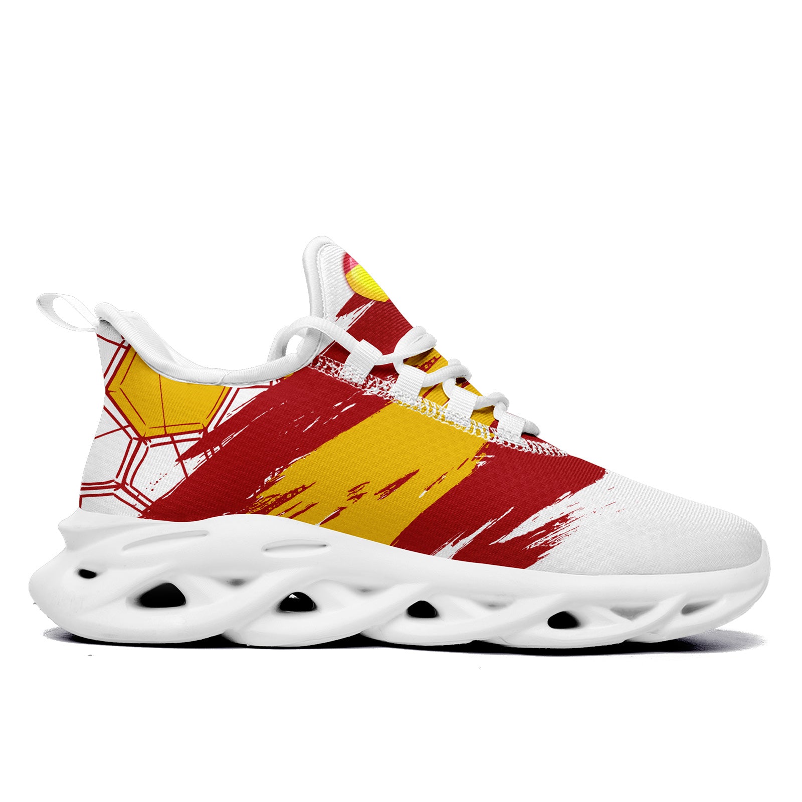 Custom 2026 World Cup Spain Sneakers DIY Country Flag Running Shoes Lightweight Sport Shoes Gift for Football Fans Personalized Team Name and Logo FN003-F023082-6
