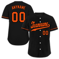 Custom Black Orange Classic Style Orange Personalized Authentic Baseball Jersey BSBJ01-bd0fa0b