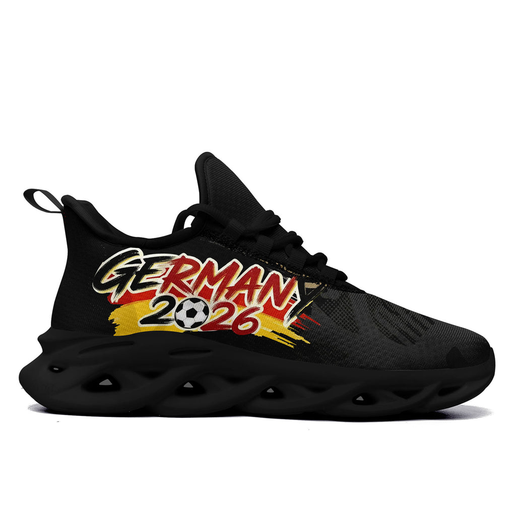 Custom Germany 2026 World Cup Sneakers DIY Country Flag Running Shoes Lightweight Sport Shoes Gift for Football Fans Personalized Team Name and Logo FN003-F025035-9