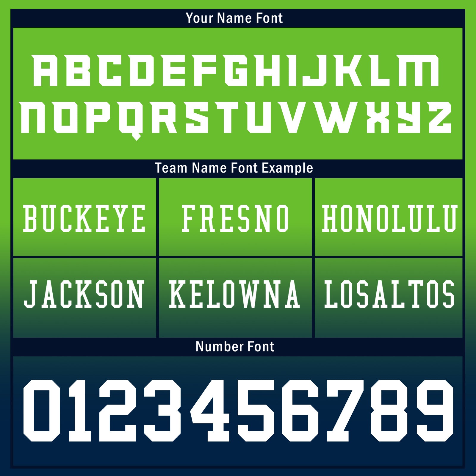 Custom Green Blue Fade Fashion Seattle High-Performance American Football Jersey FBJ06-D020252-27