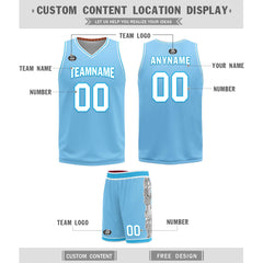 Custom Blue Red Cleveland City Edition Personalized Reversible Basketball Set Sports Basketball Jersey BBJ01R-D0610-6