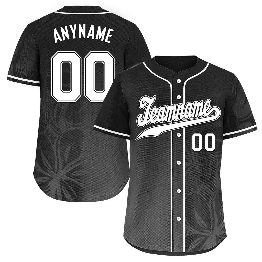Custom Black Embroidered Baseball Jersey, 100% Polyester