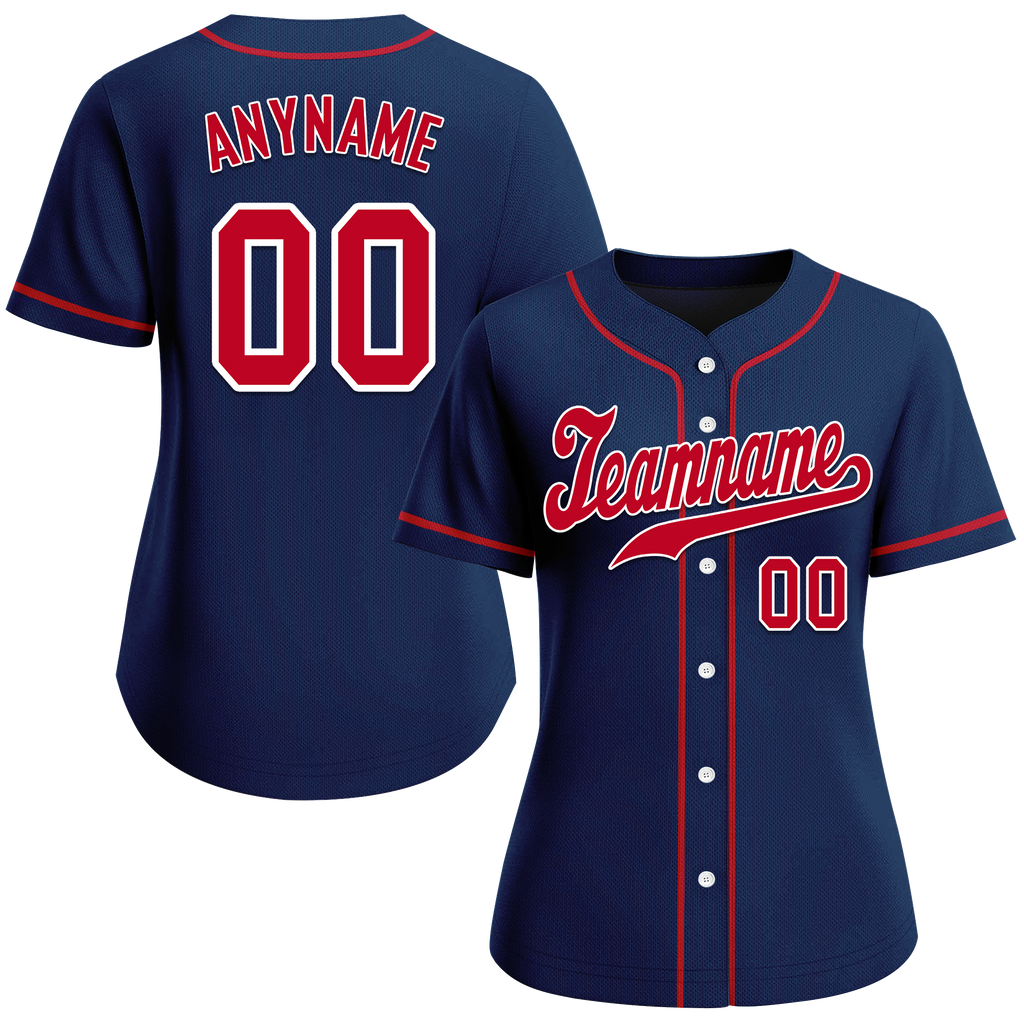 Custom Blue Classic Style Red Personalized Authentic Baseball Jersey BSBJ01-bd0faca