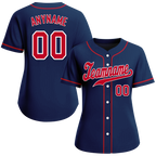 Custom Blue Classic Style Red Personalized Authentic Baseball Jersey BSBJ01-bd0faca