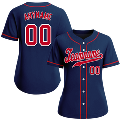 Custom Blue Classic Style Red Personalized Authentic Baseball Jersey BSBJ01-bd0faca