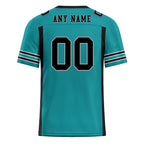 Custom Dark Geen Black Striped Sleeves Personalized Authentic Football Jersey FBJ02-D06070
