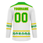 Custom Four-leaf clover Personalized Hockey Jersey HCKJ01-E0615-9