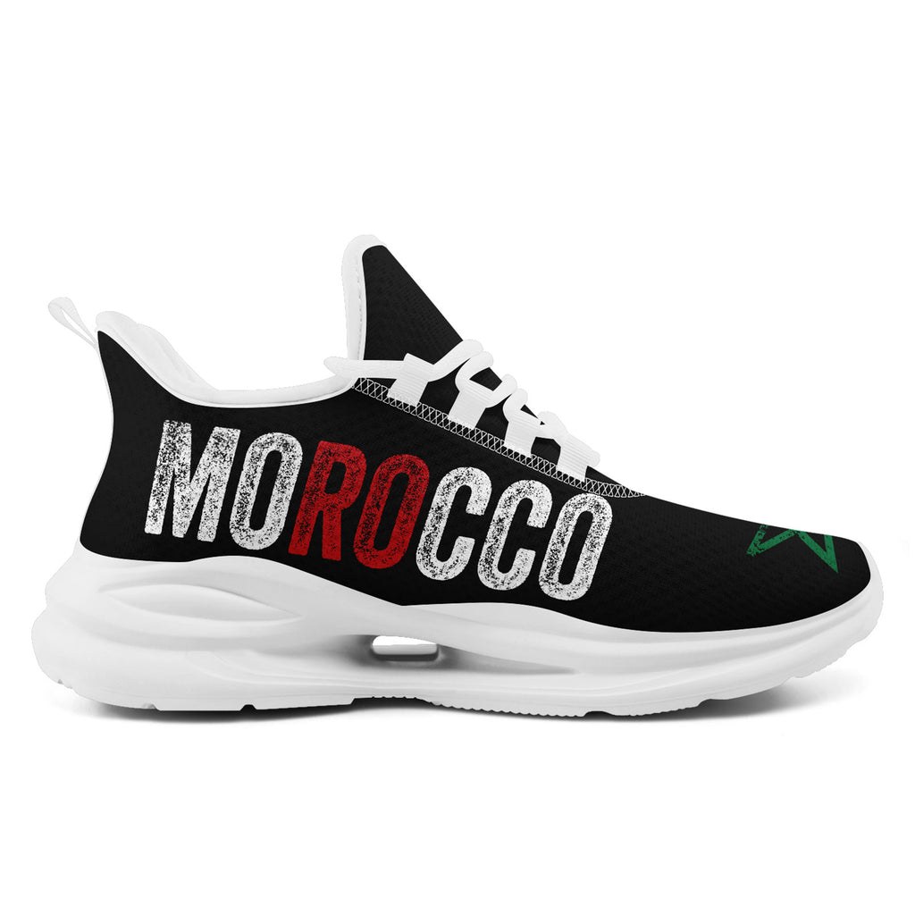 Custom Morocco 2026 World Cup Sneakers DIY Country Flag Running Shoes Lightweight Sport Shoes Gift for Football Fans Personalized Team Name and Logo FN079-F009083-1