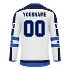 Custom White Blue Personalized Hockey Jersey HCKJ01-D0a70e0