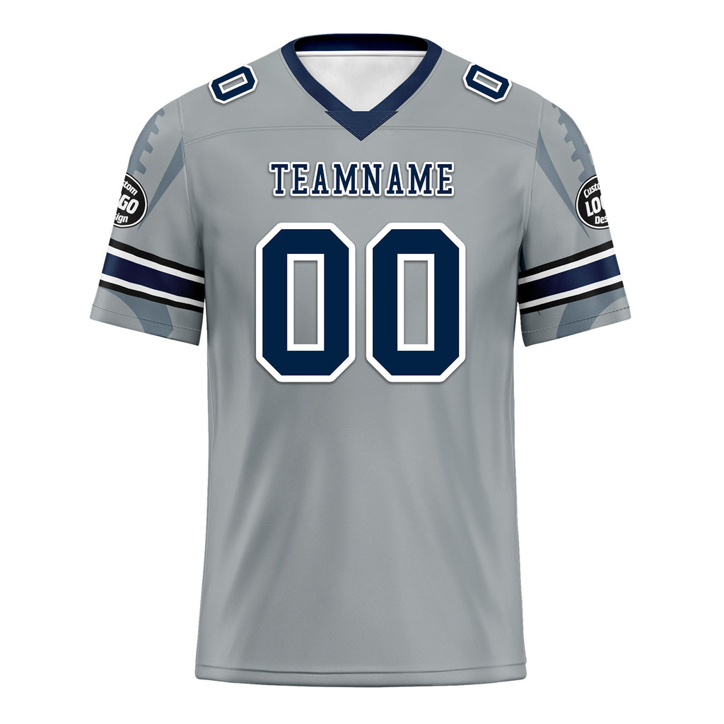 Custom Gray Seattle Football Jersey and Sports Shoes Combo Offer Personalized Combo ZH-D025008-27