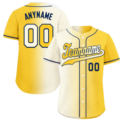 Custom White Yellow Gradient Fashion Personalized Authentic Baseball Jersey BSBJ01-D0a709f