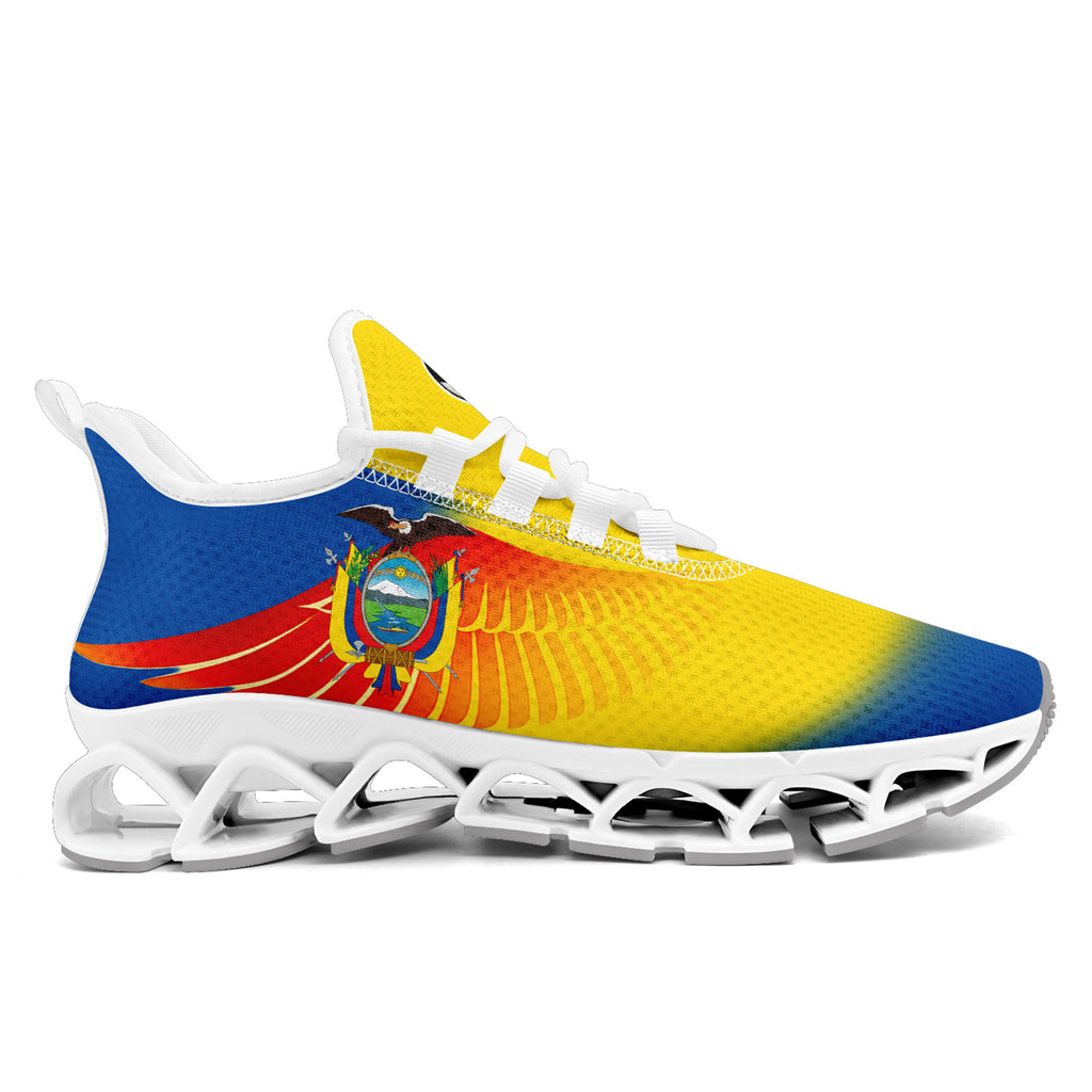 Custom Ecuador 2026 World Cup Sneakers DIY Country Flag Running Shoes Lightweight Sport Shoes Gift for Football Fans Personalized Team Name and Logo FN003XD-F009092-2