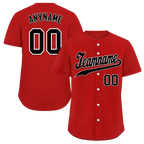 Custom Red Classic Style Black Personalized Authentic Baseball Jersey BSBJ01-bd0fa09