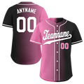 Custom Pink Black Gradient Fashion Personalized Authentic Baseball Jersey BSBJ01-D0a7099