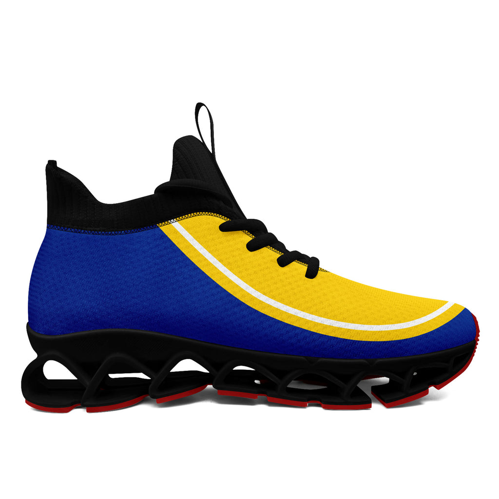 Custom Blue Yellow Maxsoul Shoes Personalized Sneaker FN030XD-D020388-25