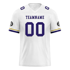 Custom White Baltimore Personalized Authentic Football Jersey FBJ02-D020263-2