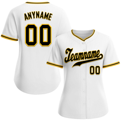 Custom White Classic Style Black Personalized Authentic Baseball Jersey BSBJ01-bd0fad8