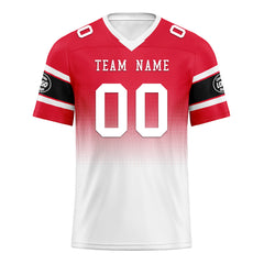 Custom Red White Kansas City Personalized Authentic Football Jersey FBJ02-D020249-18