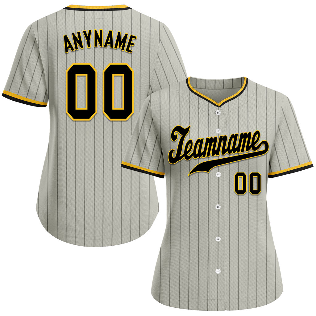 Custom Grey Classic Style Black Personalized Authentic Baseball Jersey BSBJ01-bd0faef