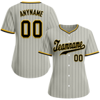 Custom Grey Classic Style Black Personalized Authentic Baseball Jersey BSBJ01-bd0faef