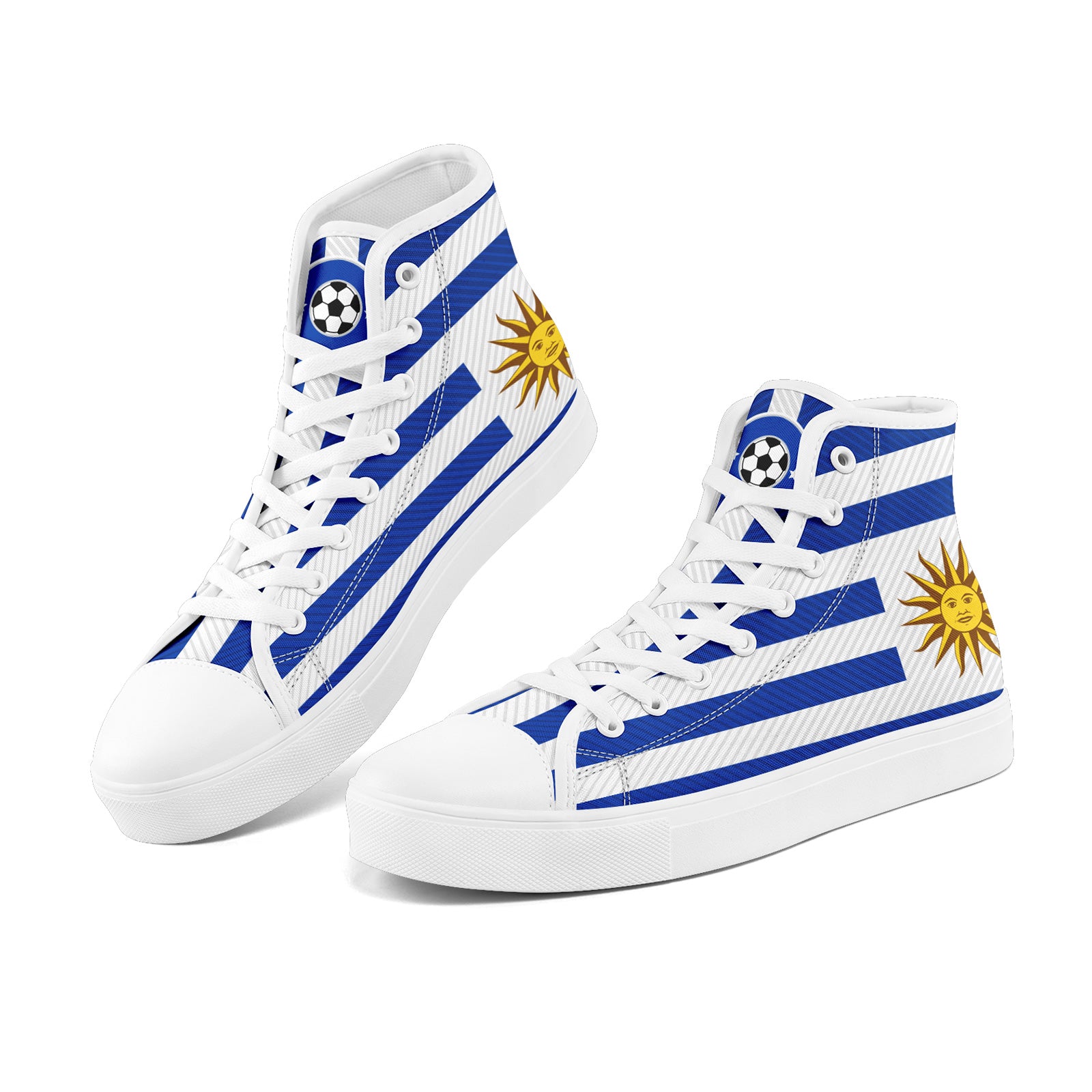 Custom Uruguay 2026 World Cup Sneakers DIY Country Flag Running Shoes Lightweight Sport Shoes Gift for Football Fans Personalized Team Name and Logo FN024-F009089-4