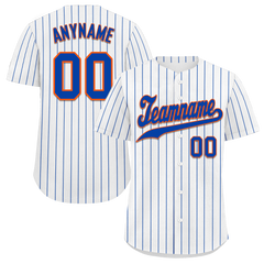 Custom White Classic Style Blue Personalized Authentic Baseball Jersey BSBJ01-bd0fa07