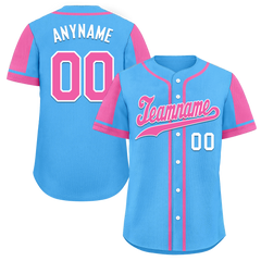 Custom Yellow Pink Raglan Sleeves Personalized Authentic Baseball Jersey BSBJ01-D017200